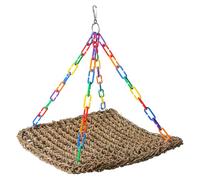 PANGBOER Cómoda hamaca tejida para pájaros, para columpio, gimnasio, para loros y canarios, pequeño gimnasio de juego