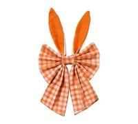 PANGBOER Corona de Pascua con flores artificiales, decoración navideña con huevos y lazo para puerta, festival, celebración, decoración del hogar