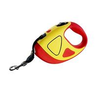 PANGBOER Correa retráctil para perros con agarre antideslizante bloqueado automático con luz LED que no se enreda, correa retráctil