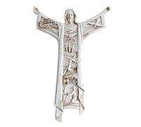PANGBOER Cristo resucitado para pared de la última cena para colgar en cruz, decoración para la primera comunión bautismo, regalo religioso, accesorios religiosos, cruz de pared de la última cena