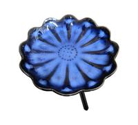 PANGBOER Cuenco de Agua polinizador para Patios amigables con Las Mariposas, Lavabo de cerámica para Flores, estaca de Tierra, Adorno de jardín Cerca de los Bordes del Patio