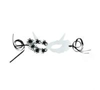 PANGBOER Disfraz de media cara para cosplay, Halloween, muerte, accesorios de disfraz