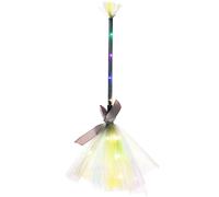 PANGBOER Escoba de bruja iluminada para fiesta de Halloween, escoba para niños, accesorios para decoración de cosplay