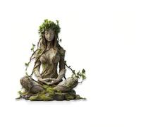 PANGBOER Escultura de diosas del árbol acrílica Plana 2D con Base Decoraciones de Estante de para Accesorios de Escritorio de Oficina en hogar Pieza de exhibición de Estante Moderna