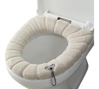 PANGBOER Funda para asiento de inodoro con mango suave para comodidad de invierno y fácil para la mayoría de inodoros estándar