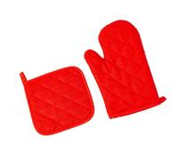 PANGBOER Guantes de horno y soporte para ollas antideslizantes para barbacoa, hornear, cocinar, microondas, salvamanteles seguros