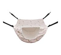 PANGBOER Hamster columpio de 2 capas para mascotas pequeñas, cama colgante de tela cálida para invierno, hamaca para hámster, jaula colgante para ardilla, cueva, cama, hurones, cueva, cama, cueva