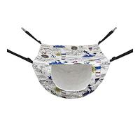 PANGBOER Hamster columpio de 2 capas para mascotas pequeñas, cama colgante de tela cálida para invierno, hamaca para hámster, jaula colgante para ardilla, cueva, cama, hurones, cueva, cama, cueva