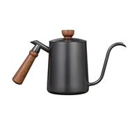 PANGBOER Hervidor de café por goteo manual de 600 ml de acero inoxidable con de madera, de cuello de cisne para tareas guiadas de preparación casera Hervidor de café manual con cuello de cisne Café