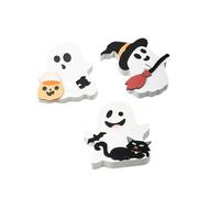 PANGBOER Juego de 3 letreros de mesa de madera con forma de espectros de Halloween, decoración de escritorio, elegante estante