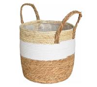 PANGBOER Maceta de hierba hecha a mano, adorno tejido único, decoración artística decorativa, césped natural