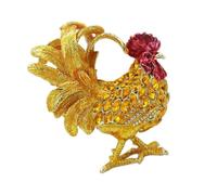 PANGBOER Organizador de joyas de, caja de baratijas de gallo, soporte de aleación con cavidad de almacenamiento abierta para tocador o uso junto a la cama, caja de baratijas de gallo, organizador de,