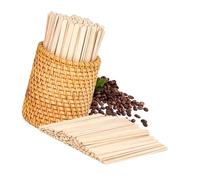 PANGBOER Paquete de 100 varillas de madera con soporte para bebidas frías y calientes en lugares de trabajo o cafeterías