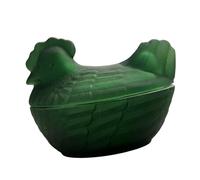 PANGBOER Pequeños vasos de cristal en forma de gallina, tarro de almacenamiento de cristal para gallina en nido, plato de dulces para nueces y decoración del hogar, bonito tarro de pollo