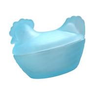 PANGBOER Pequeños vasos de cristal en forma de gallina, tarro de almacenamiento de cristal para gallina en nido, plato de dulces para nueces y decoración del hogar, bonito tarro de pollo