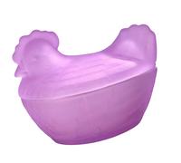 PANGBOER Pequeños vasos de cristal en forma de gallina, tarro de almacenamiento de cristal para gallina en nido, plato de dulces para nueces y decoración del hogar, bonito tarro de pollo