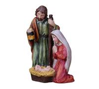 PANGBOER Resinas de belén de Navidad, estatua de la Sagrada Familia, decoración religiosa de mesa, adorno coleccionable, exhibición de historias sagradas