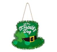 PANGBOER SaintPatricks - Letrero colgante de trébol para puerta delantera, porche, decoración de casa, suministros de vacaciones, decoración de pared festiva