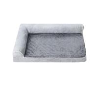 PANGBOER Sofá cama para mascotas para perros pequeños con doble reposacabezas, caja de huevos, espuma lavable, funda antideslizante para perros