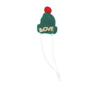 PANGBOER Sombrero de Navidad para hámster pequeño con purpurina para accesorios de fotos de Año Nuevo, gorro tejido a mano, disfraz de hámster para hámsters reales
