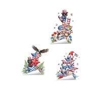 PANGBOER Statics - Adhesivo decorativo para ventana, diseño patriótico sin necesidad de pegamentos, calcomanía de cristal de la bandera de Estados Unidos para una fácil aplicación, fácil de usar