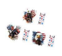 PANGBOER Statics - Adhesivo decorativo para ventana, diseño patriótico sin necesidad de pegamentos, calcomanía de cristal de la bandera de Estados Unidos para una fácil aplicación, fácil de usar