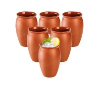 PANGBOER Vasos de cerámica de calidad alimentaria, 6 uds, 350ml, para fiesta, hogar, habitación y uso diario, histórico