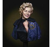 PANGCHENG 1/10 'Bye Bye Baby' Marilyn Monroe en Corea para su Gira Uso 1954, Busto Modelo de Resina GK, Kit sin Montar y sin Pintar