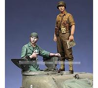 PANGCHENG 1/35 US Tank Commander Summer Set (2 Figuras), Modelo de Resina Soldier GK, Temas Militares, Kit sin Montar y sin Pintar