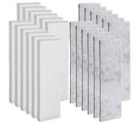 Pangda 12 almohadillas de espuma de filtro de carbono y 12 almohadillas de espuma compatibles con la gama U4 de esponja interna subacuática accesorios de filtro subacuático para acuario de repuesto