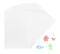 pangdapengpeng 20 Piezas Plástico Magico Horno A4, Hojas de Plástico Termocontraíble 0,3 mm, Shrink Plastic Mate Translúcido para Hacer Llaveros, Broches, Colgantes, DIY (A4)