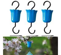 PANGHUBO 3 ganchos para foso de hormigas para comederos de colibríes, trampa para hormigas de gran capacidad para comederos colgantes de patio al aire libre, protector de néctar para cubierta de