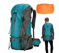 Pango De Senderismo 70L-Paquete De Expedición De Mochilero, Bolsa De Caminata De Todo El Terreno | Paquete De Explorador Al Aire Libre De Gran Capacidad Con Marco De Apoyo, Cinturón De Cadera Ajustabl