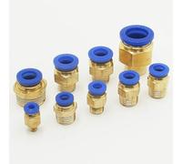 Pangocho 10 Uds conector de aire de montaje neumático accesorios de conexión rápida PC4-M5 PC4-01 PC6-01 PC6-02 1/8 "1/4" 3/8 "1/2" rosca macho(6mm,M5)