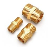 Pangocho Adaptador de acoplamiento rápido de boquilla hexagonal de tubo de latón 1/8 1/4 3/8 1/2 3/4 1 BSP macho a conector de Gas de aceite de agua de rosca macho(1 fen)