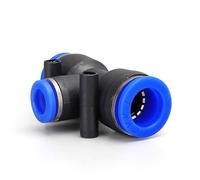 Pangocho Conectores de aire PE, accesorio neumático, conexión rápida, bloqueo deslizante, T, tubo de plástico de 3 vías, Conector de tubo de manguera de agua, 4mm, 6mm, 8mm(PEG 12-16)