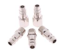Pangocho Conectores de compresor de manguera de línea de aire macho hembra BSP de 1/4 ", accesorios de liberación rápida macho Euro plateado, gran oferta