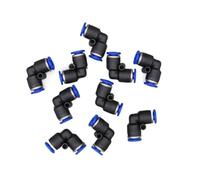 Pangocho Manguera neumática de plástico táctil, codo de aire tipo L, conector de tubo rápido de 6mm, junta de tubo de ángulo recto PV-6 PV1/4