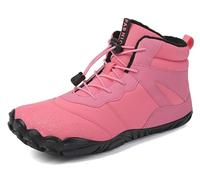 Pangolin Botas de Invierno Hombre Mujer Impermeables con Forro Cálido, Botines Barefoot Unisex de Caña Media,Botas de Nieve Ligeras y Antideslizantes Rosa 43 EU