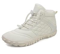 Pangolin Botas de Invierno Unisex Hombre Mujer Botines de Nieve con Forro de Felpa Cordones Elásticos Suela Antideslizante Resistentes al Agua para Senderismo Trekking Outdoor Rosa 43 EU