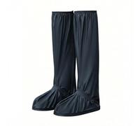 Pangolin Cubrezapatos Impermeables Altos Reutilizables, Cubrebotas de Lluvia con Cremallera Lateral, Suela Antideslizante y Banda Ajustable, Protectores de Zapatos Negro 2XL