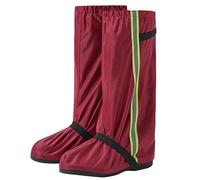 Pangolin Cubrezapatos Impermeables Reutilizables para Hombre y Mujer, Cremallera Lateral y Correas Ajustables, Protector de Calzado para Senderismo Bicicleta Nieve Rojo L