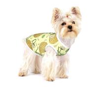 Pangolines y Margaritas,Camiseta de algodón sin Mangas para Mascotas, Chaleco Transpirable, Suave y elástico para Cachorros,L