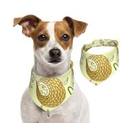 Pangolines y Margaritas,Pañuelos de algodón para Perros, Bufandas Ajustables para Mascotas,S