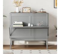 Pangshiyuan Cama de 90 x 200 cm, cama de pared con somier, cama plegable vertical con espacio de almacenamiento, cama juvenil en gris, cama plegable para ahorrar espacio