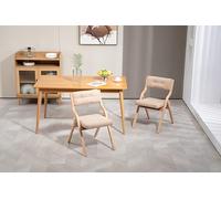 Pangshiyuan Juego de 2 sillas plegables de madera con asiento acolchado y respaldo, plegable, portátil, cómoda silla de comedor para invitados, cocina, oficina, boda, fiesta, color caqui, 61 x 48 x 77