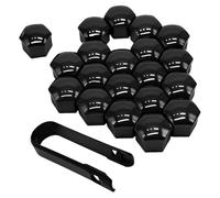 PANGUYN 20pcs Tapas para Tuercas de Rueda para VW Tiguan 2017-2022 17 MM, Tapas para Tuercas de Pernos de Rueda con Herramienta de Extracción,21MM
