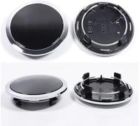 PANGUYN 4 Pcs Tapas Centro Tapacubos para Audi A6 (C7) Allroad Quattro 2013-2018 69mm 8T0601170A7ZJ, Tapas para Llantas Juego de Tapacubos Tapas de Rueda de Centro Centrales Llantas,Black