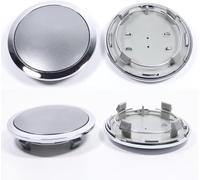 PANGUYN 4 Pcs Tapas Centro Tapacubos para Audi RS6 2013-69mm 8T0601170A7ZJ, Tapas para Llantas Juego de Tapacubos Tapas de Rueda de Centro Centrales Llantas,Silver