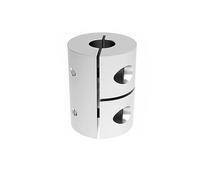 Pangyoo Abrazadera de acoplador de eje rígido, conector de acoplamiento de 20mm de diámetro y 25mm de longitud, tornillo de plomo T8, acoplamiento de servomotor paso a paso, 1 ud.(6X6.35mm)